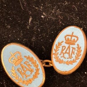 RAF Blue and Gold Cufflink.